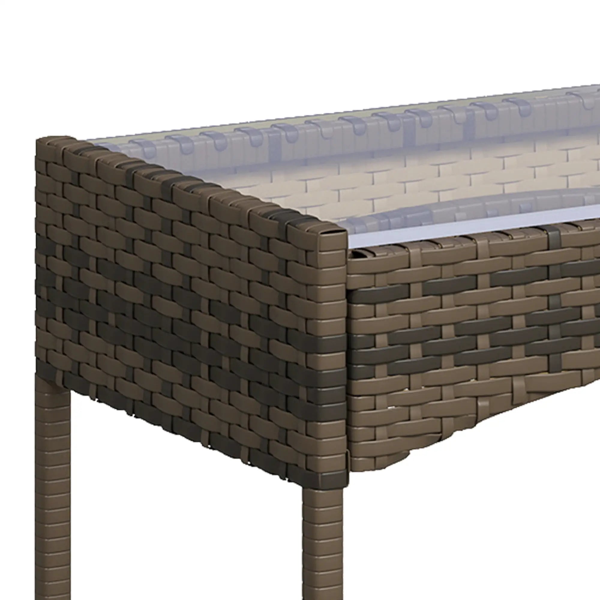 4-Piece Wicker Patio Furniture Set, Glass Coffee Table, Navy Blue Patio Furniture Sets at Gallery Canada