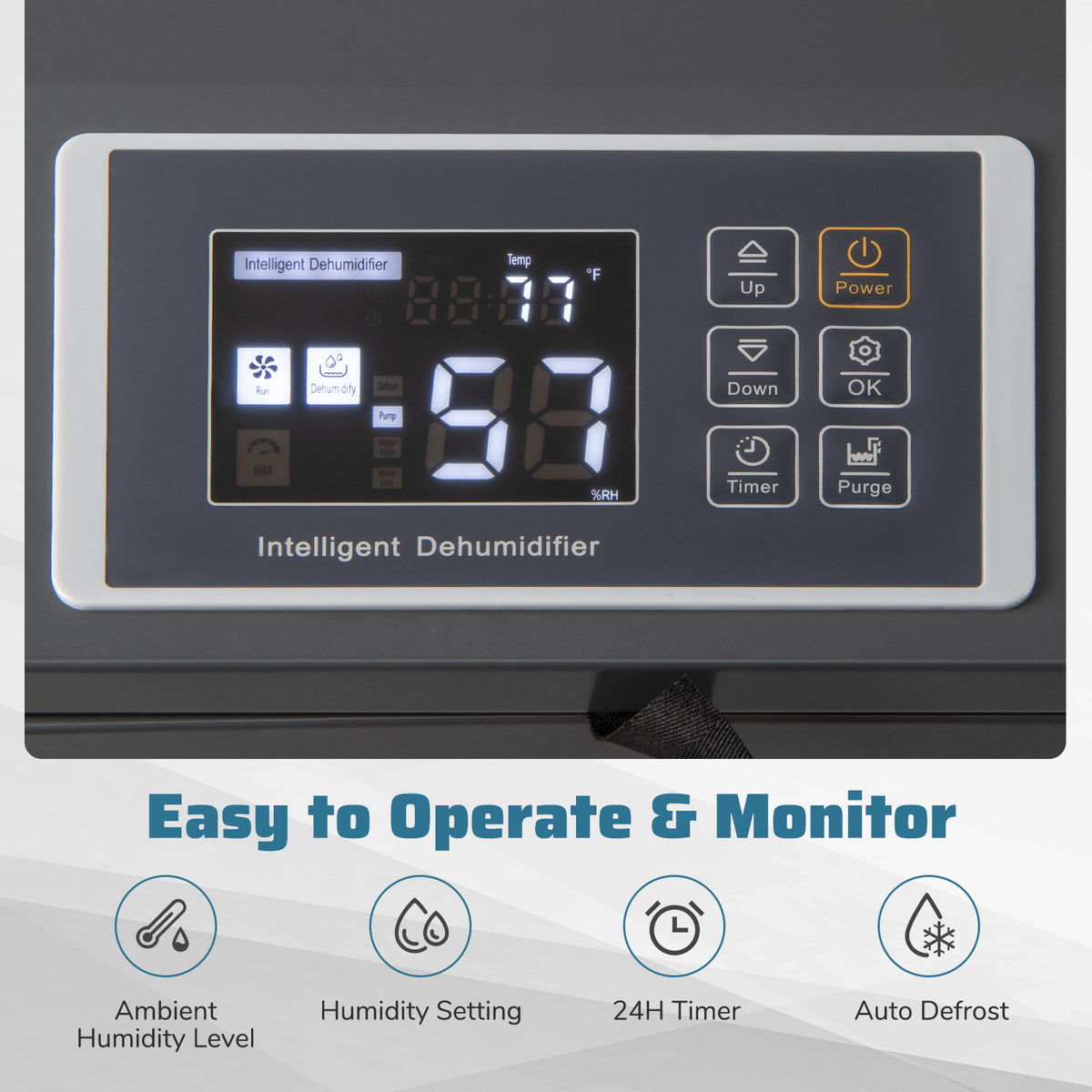 154 Pints Commercial Dehumidifier, With Pump And Drain Hoses, White Dehumidifiers at Gallery Canada