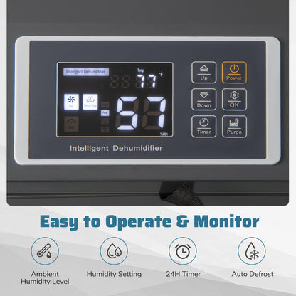 154 Pints Commercial Dehumidifier, With Pump And Drain Hoses, White Dehumidifiers at Gallery Canada