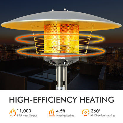 11,000 BTU Portable Tabletop Propane Patio Heater, Black Patio Heaters at Gallery Canada