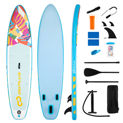 11' Inflatable Stand Up Paddle Board, With Backpack, Blue Surfing at Gallery Canada