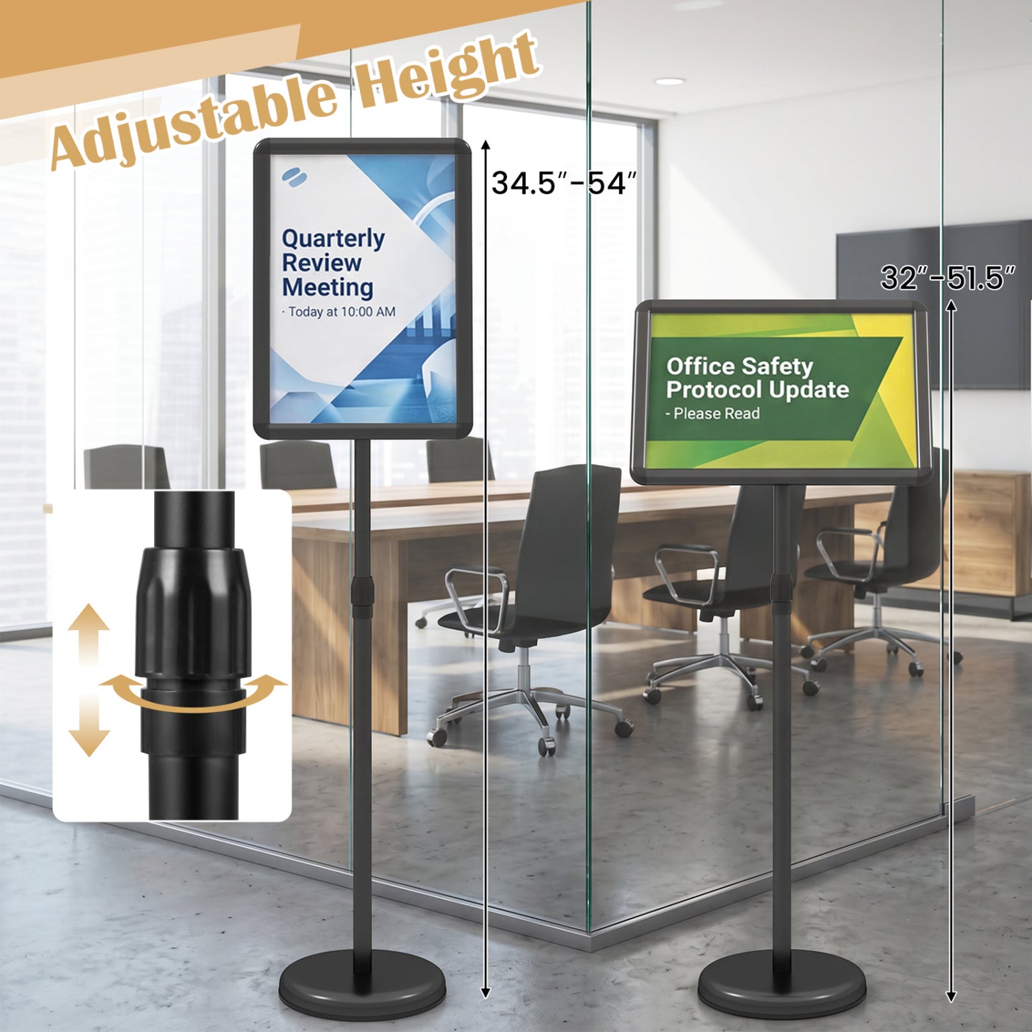 11 X 17 In. Adjustable Sign Holder Stand, Black Home Office at Gallery Canada