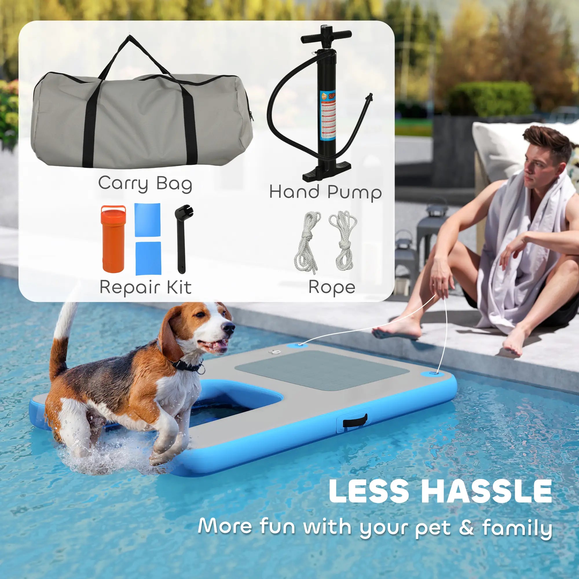 Floating Pet Boat Ramp, Up to 300 lbs, for Pool, Lake, Dock Dog Stairs at Gallery Canada