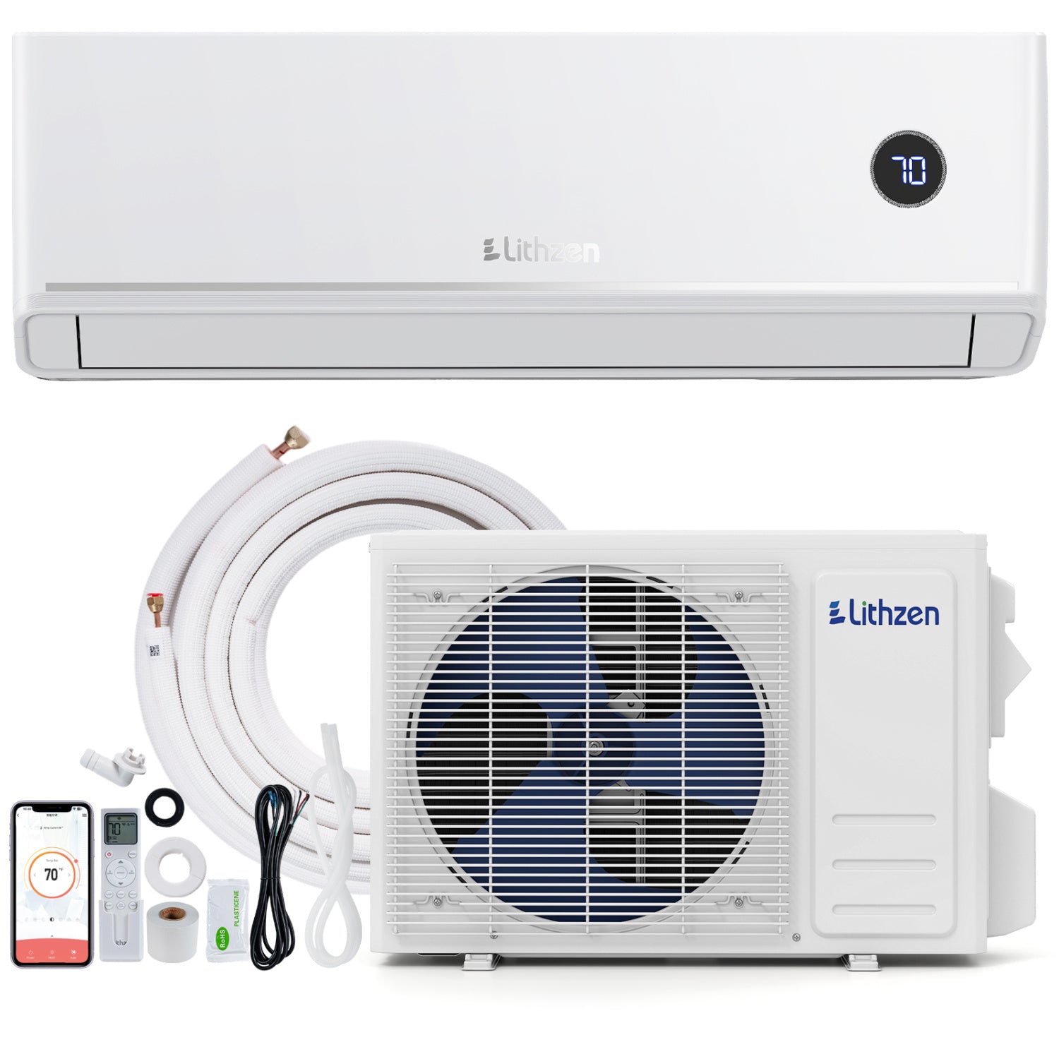 12000 BTU 18.1 SEER2 Mini Split AC, Works With Alexa, White Mini Split Air Conditioners at Gallery Canada