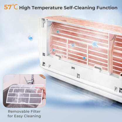 12000 BTU 22 SEER2 Mini Split AC And Heater, White Mini Split Air Conditioners at Gallery Canada
