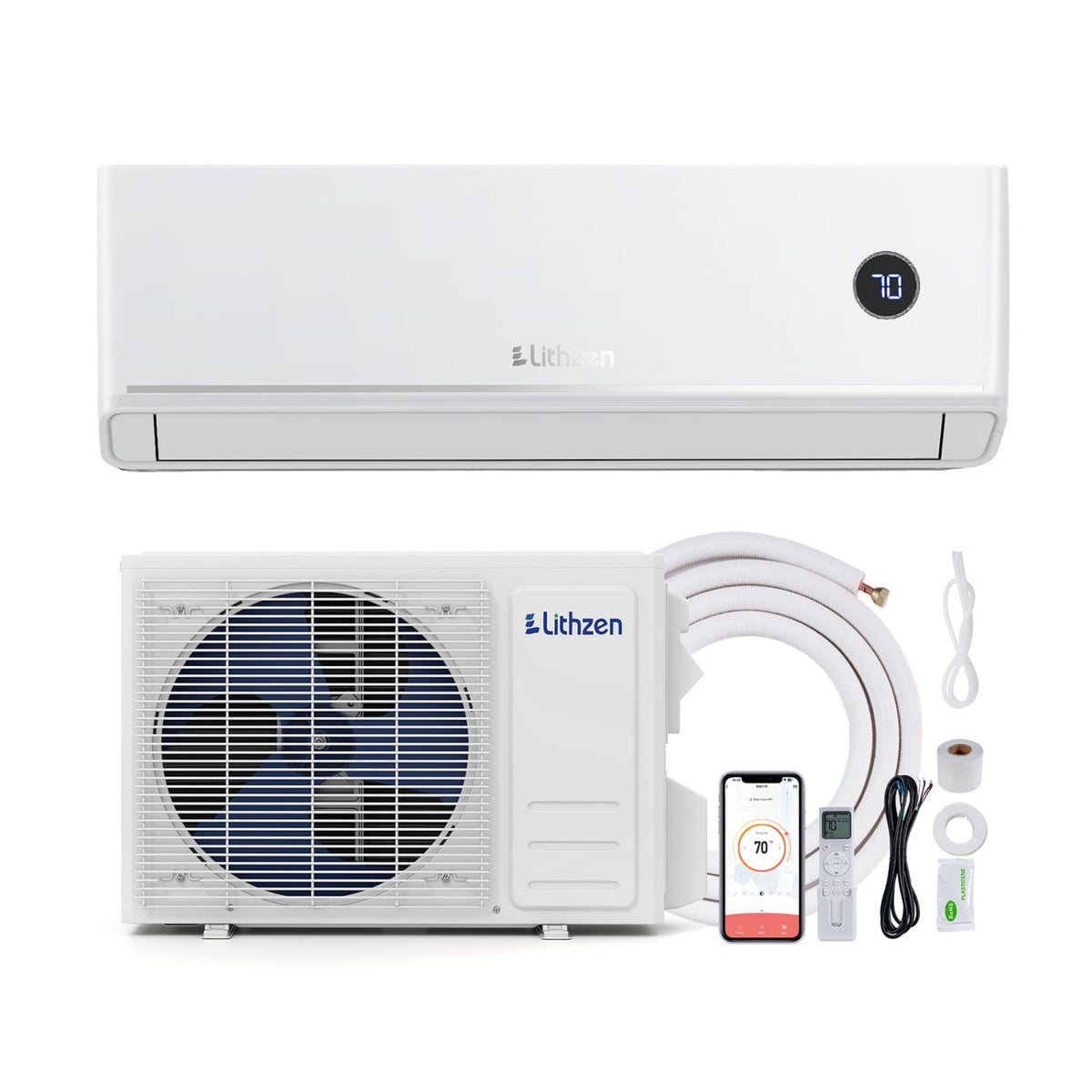 12000 BTU Smart Mini Split AC Heater, Alexa Google Assistant, White 12000 BTU Mini Split White at Gallery Canada