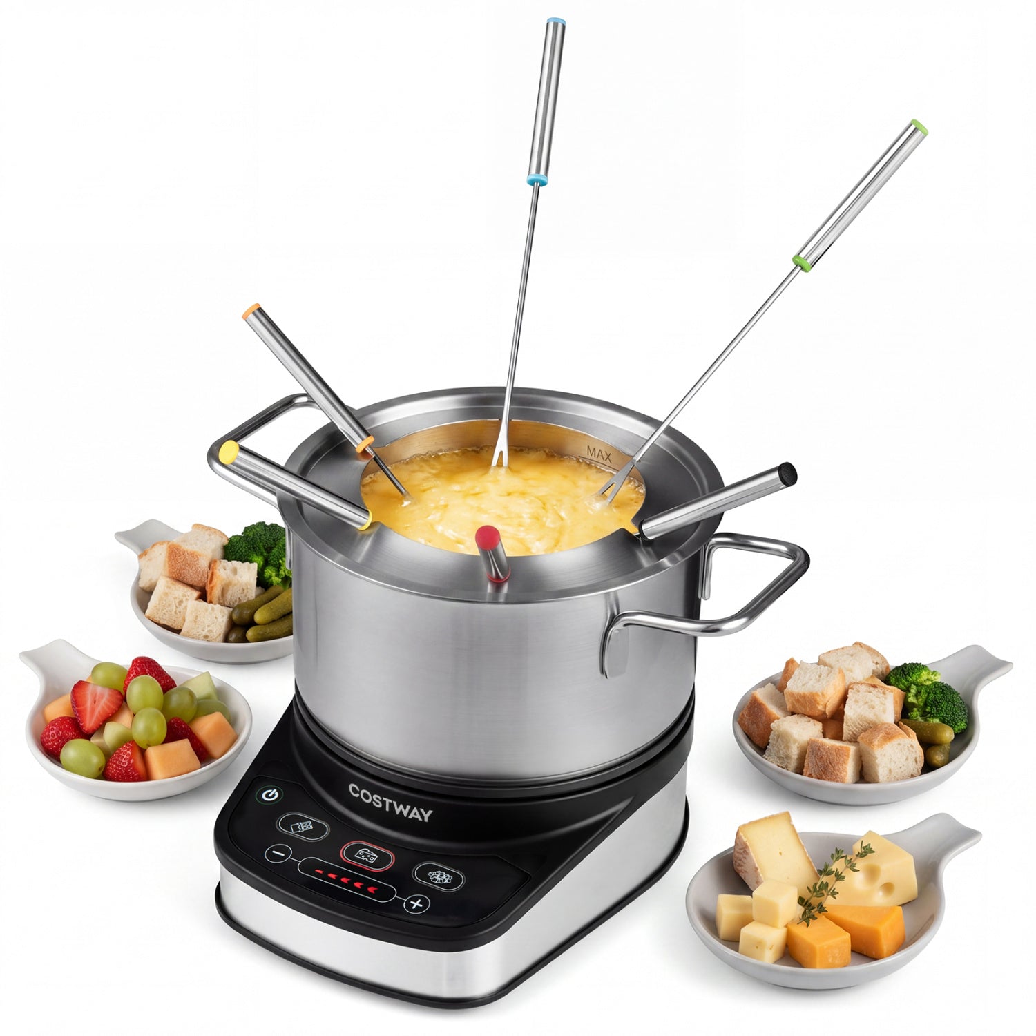 1200W Electric Fondue Pot, 3 L Removable Pot, 6 Forks Small Appliances at Gallery Canada