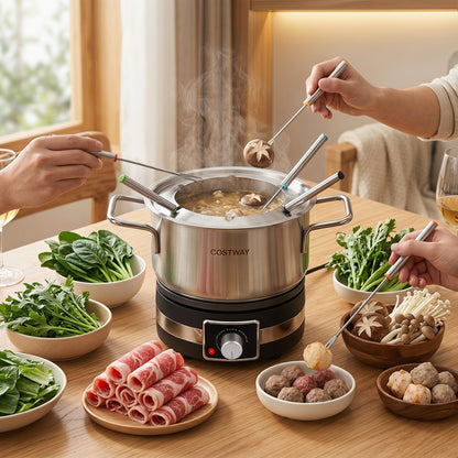 1200W Electric Fondue Set, Removable Pot, 6 Forks Small Appliances at Gallery Canada
