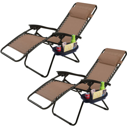 2-Piece Folding Lounge Chair, Zero Gravity, Brown Beach & Lawn Chairs at Gallery Canada