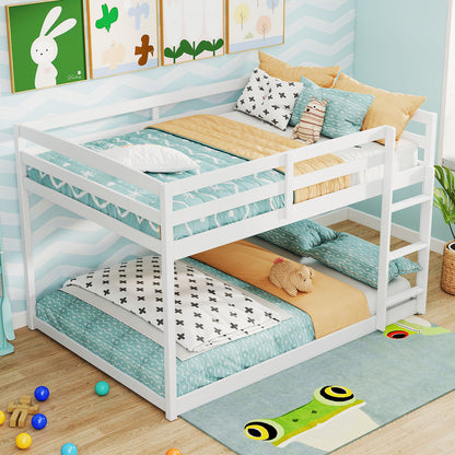 Full Over Full Bunk Bed, Low To Ground, White Bunk Bed Frame at Gallery Canada