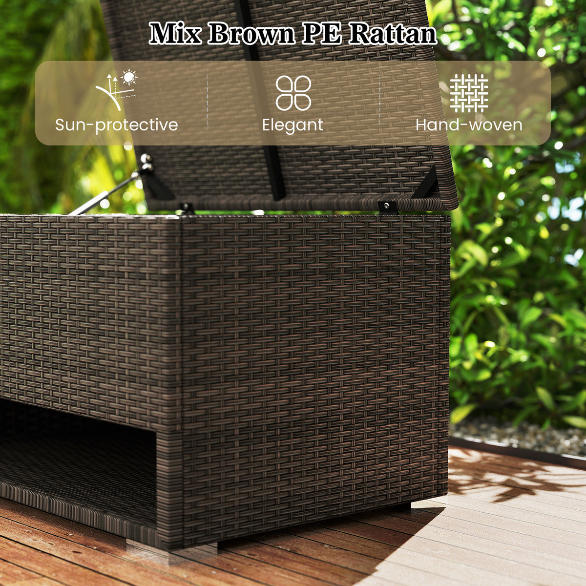 Rattan Storage Bin, Waterproof Liner, Patio Cushions, Brown Sheds & Outdoor Storage at Gallery Canada