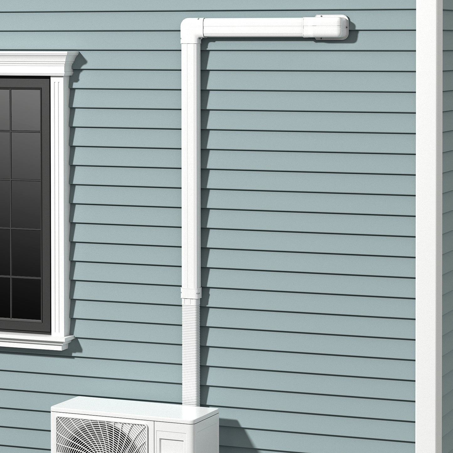 4 Inches W Mini PVC Cover Kit, 16.5ft, White Mini Split AC Parts & Accessories at Gallery Canada