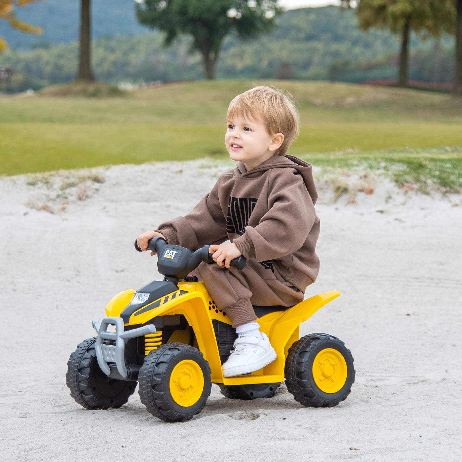 6V Kids Ride On ATV, 18-36 Months Old, With Horn Sound, Yellow Powered Ride On Toys at Gallery Canada