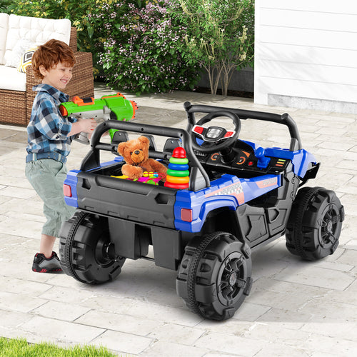 12V Battery Powered Electric Vehicle, Remote Control, 3 Speeds, Blue