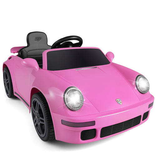 12V Electric Ride On Car Licensed RUF CTR with Remote Control and Music, Pink