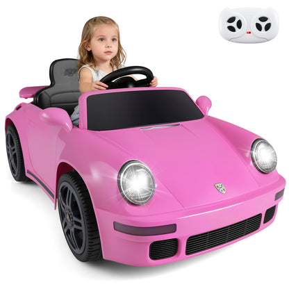 12V Electric Ride On Car Licensed RUF CTR with Remote Control and Music, Pink Powered Ride On Toys at Gallery Canada