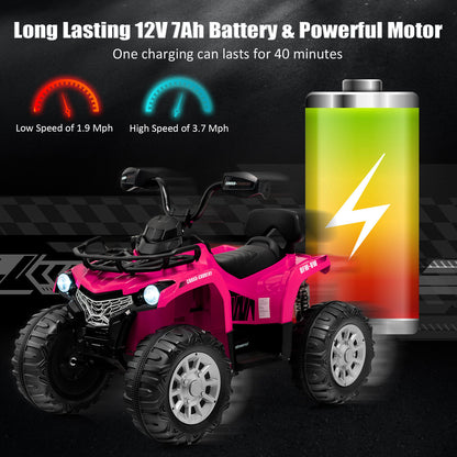 Kids Ride On ATV 4 Wheeler, 12V, Pink Powered Ride On Toys at Gallery Canada