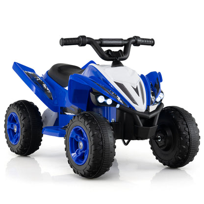 12V Kids Ride On ATV Quad, LED Lights, 7 Mph, Navy Powered Ride On Toys Navy at Gallery Canada