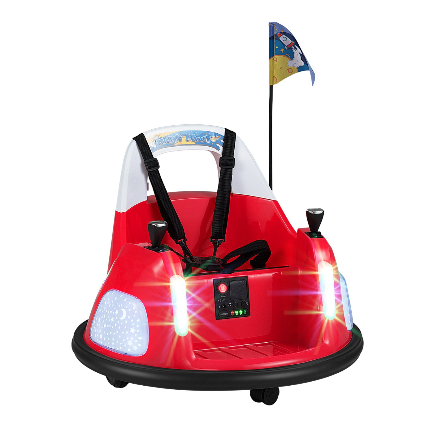 12V Kids Ride On Bumper Car with Remote Control and Flashing Lights, Red Powered Ride On Toys Red at Gallery Canada