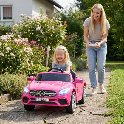12V Kids Ride on Car Licensed Mercedes-Benz with Remote and Music, Pink Powered Ride On Toys at Gallery Canada