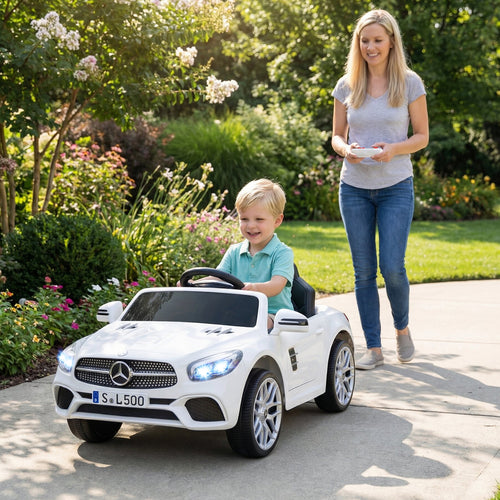 12V Kids Ride on Car Licensed Mercedes-Benz with Remote and Music, White