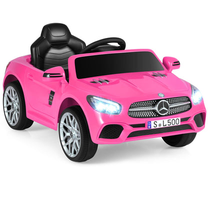 12V Kids Ride on Car Licensed Mercedes-Benz with Remote and Music, Pink Powered Ride On Toys Pink at Gallery Canada