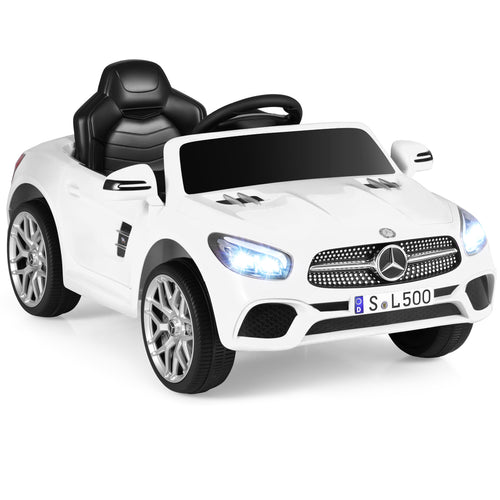 12V Kids Ride on Car Licensed Mercedes-Benz with Remote and Music, White