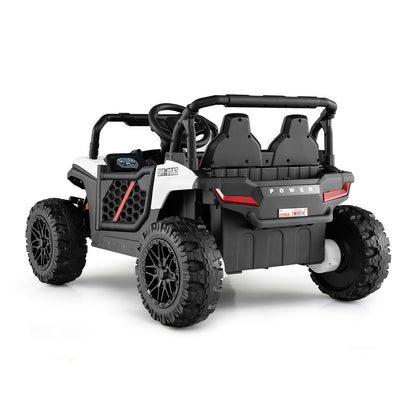 12V Kids Ride On Truck, Off-Road UTV, With Remote And Lights, White Powered Ride On Toys at Gallery Canada