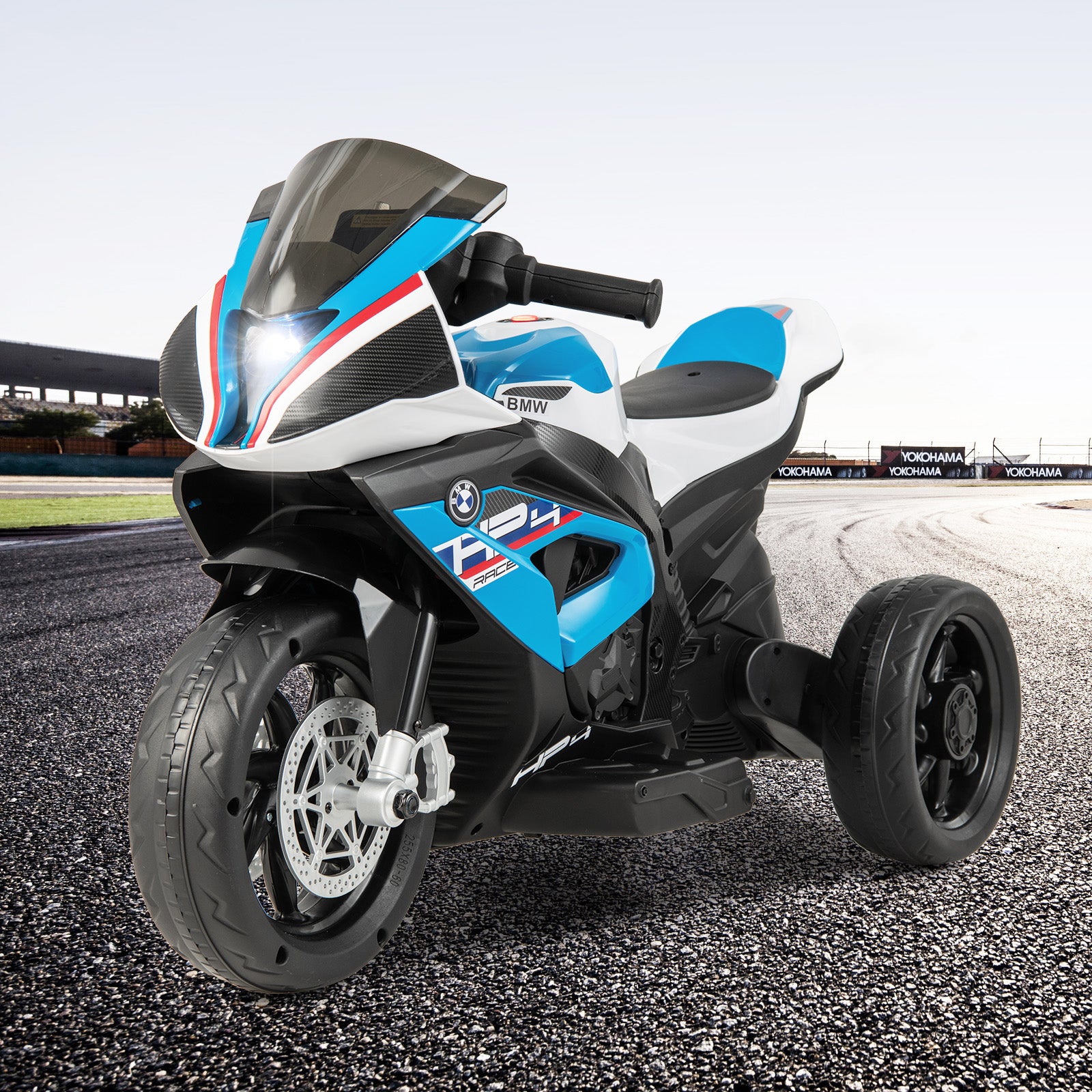 12V Licensed BMW Kids Motorcycle Ride-On Toy, 37-96 Months, Blue Powered Ride On Toys at Gallery Canada