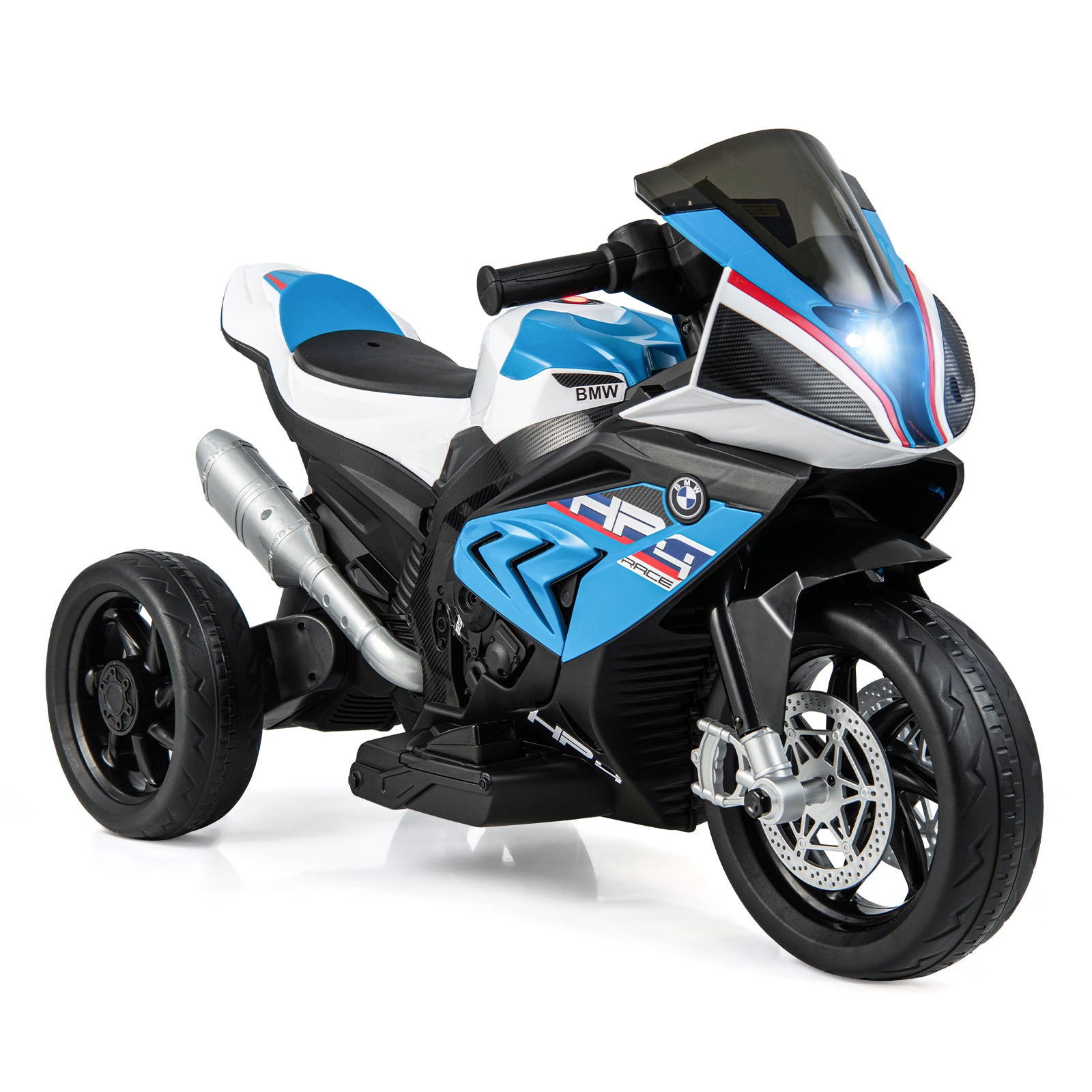 12V Licensed BMW Kids Motorcycle Ride-On Toy, 37-96 Months, Blue Powered Ride On Toys Blue at Gallery Canada
