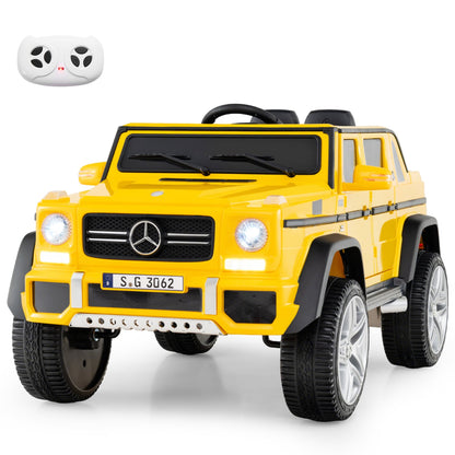 12V Licensed Mercedes-Benz Kids Ride-On Car, Yellow Powered Ride On Toys Yellow at Gallery Canada
