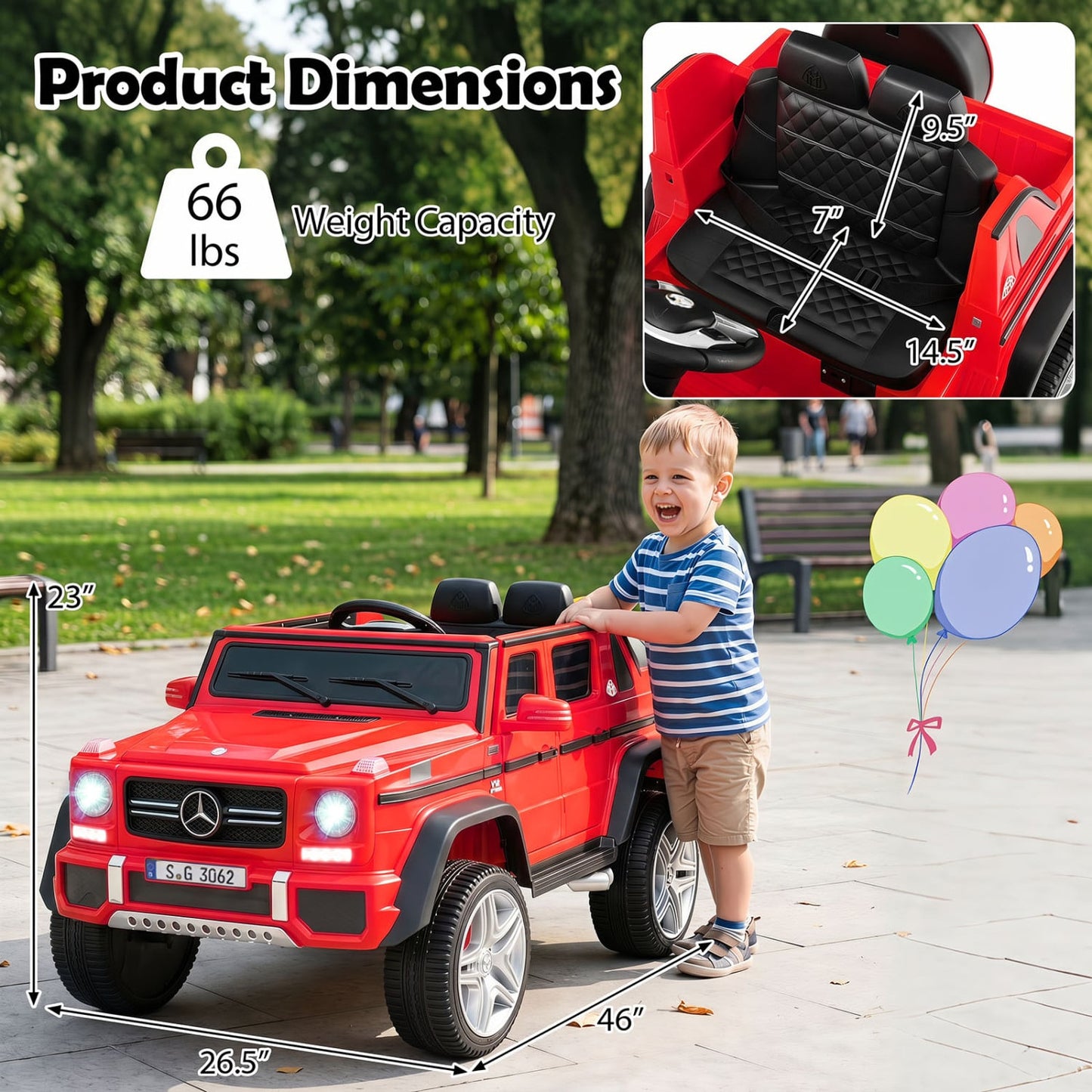 12V Licensed Mercedes-Benz Kids Ride-On Car, Red Powered Ride On Toys at Gallery Canada