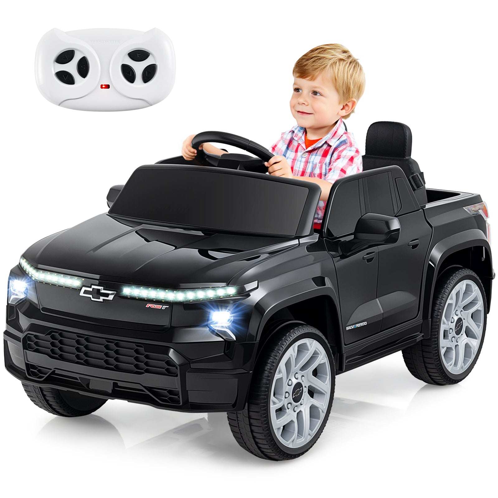 12V Ride On Car Truck, Remote Control, Black Powered Ride On Toys at Gallery Canada