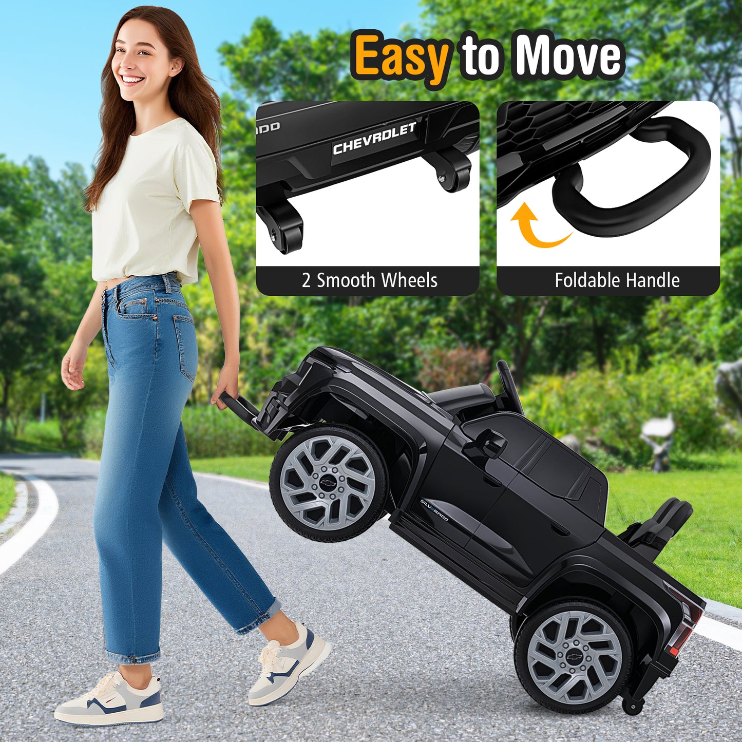 12V Ride On Car Truck, Remote Control, Black Powered Ride On Toys at Gallery Canada