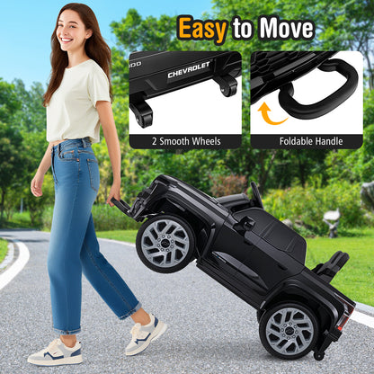 12V Ride On Car Truck, Remote Control, Black Powered Ride On Toys at Gallery Canada
