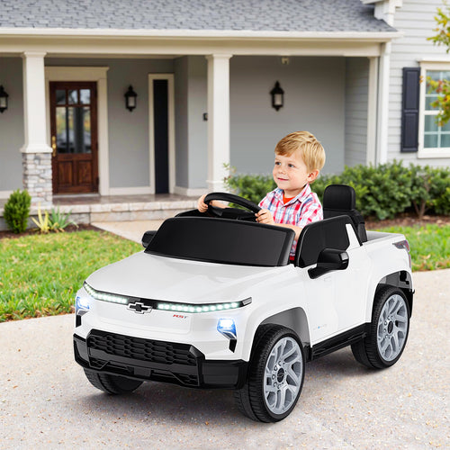 12V Ride On Car Truck, Remote Control, For 3+, White