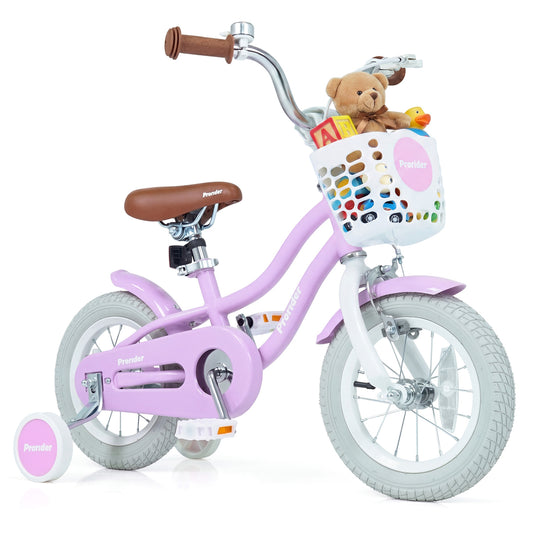 12/14/16/18/20 Inch Adjustable Kids Bike with 2 Brake System-12 Inch, Purple Kids Bike Purple at Gallery Canada