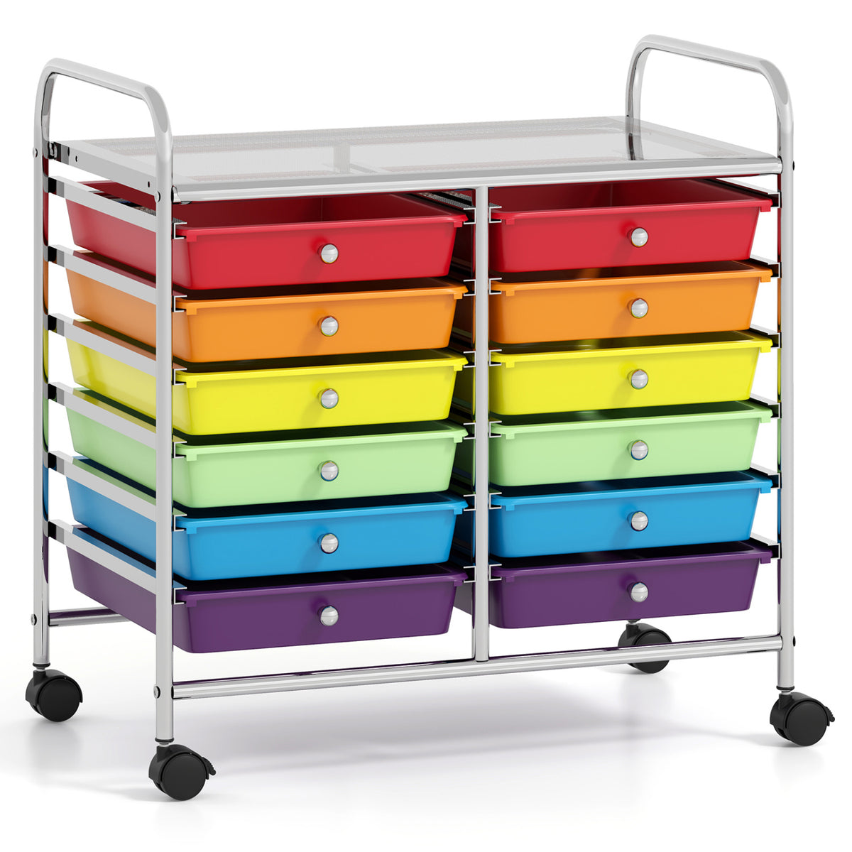 12 Drawer Rolling Storage Cart, Multicolor File Cabinets Multicolor at Gallery Canada