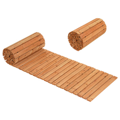 12 Ft Wooden Garden Pathway, 22 Inches Wide, Outdoor Walkway, Set of 2 Decorative Fencing & Flooring at Gallery Canada
