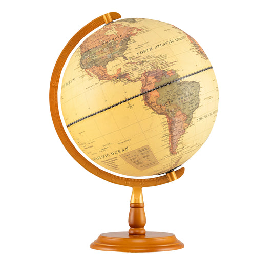 12 Inch Illuminated World Globe, Night Lamp, Antique Bronze Learning Toys Bronze at Gallery Canada