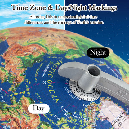 12 Inch Illuminated World Globe, Antique Night Lamp, Navy Learning Toys at Gallery Canada