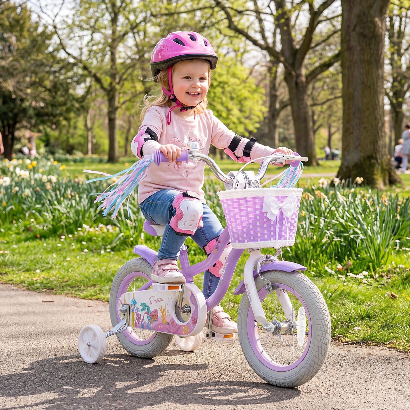 12 Inch Kids Bike, Adjustable, Princess Sea Theme, Purple Kids Bike at Gallery Canada
