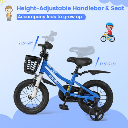 12 Inch Kids Bike With Training Wheels, 3-4 Years Old, Navy Kids Bike at Gallery Canada