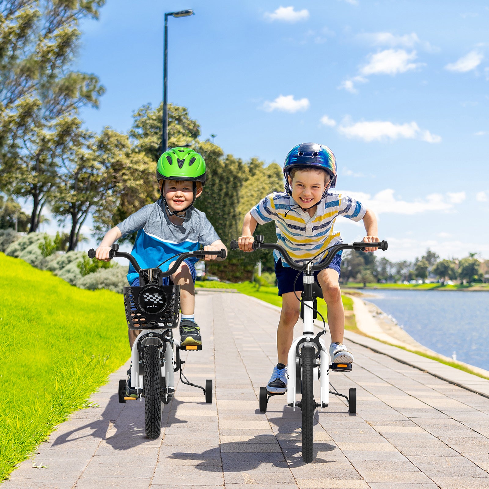 12 Inch Kids Bike With Training Wheels, For 3-4 Years Old, White Kids Bike at Gallery Canada