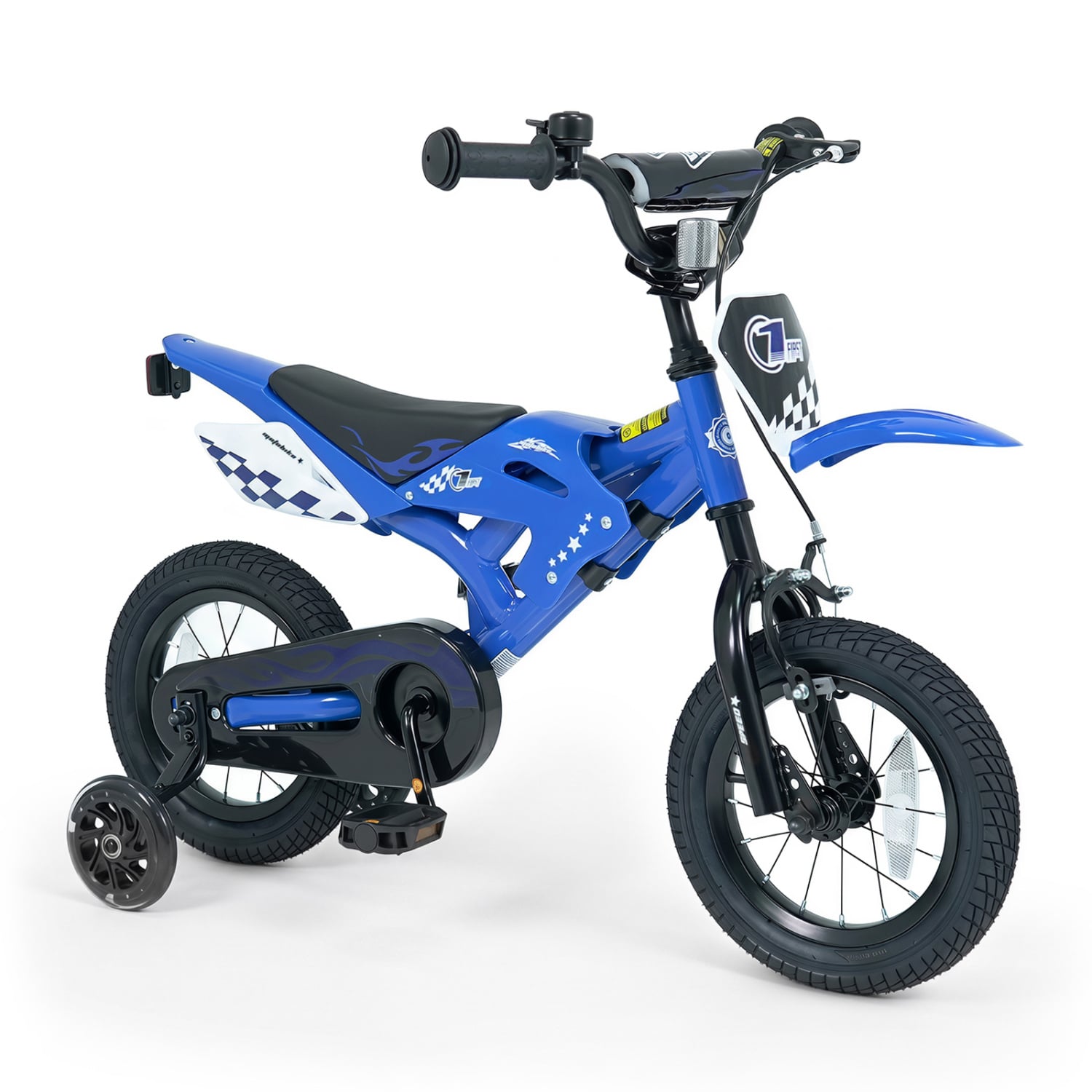 12 Inch Kids Bike, Motorcycle Inspired, Ages 3-4, Blue Kids Bike Blue at Gallery Canada