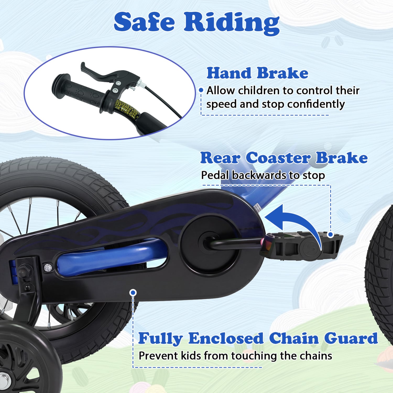 12 Inch Kids Bike, Motorcycle Inspired, Ages 3-4, Blue Kids Bike at Gallery Canada
