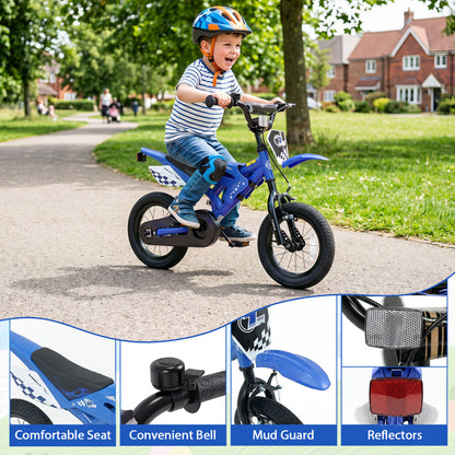 12 Inch Kids Bike, Motorcycle Inspired, Ages 3-4, Blue Kids Bike at Gallery Canada