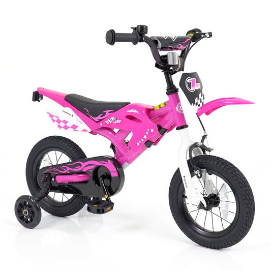 12 Inch Kids Bike Motorcycle-Style for Ages 3-4, Pink Kids Bike Pink at Gallery Canada