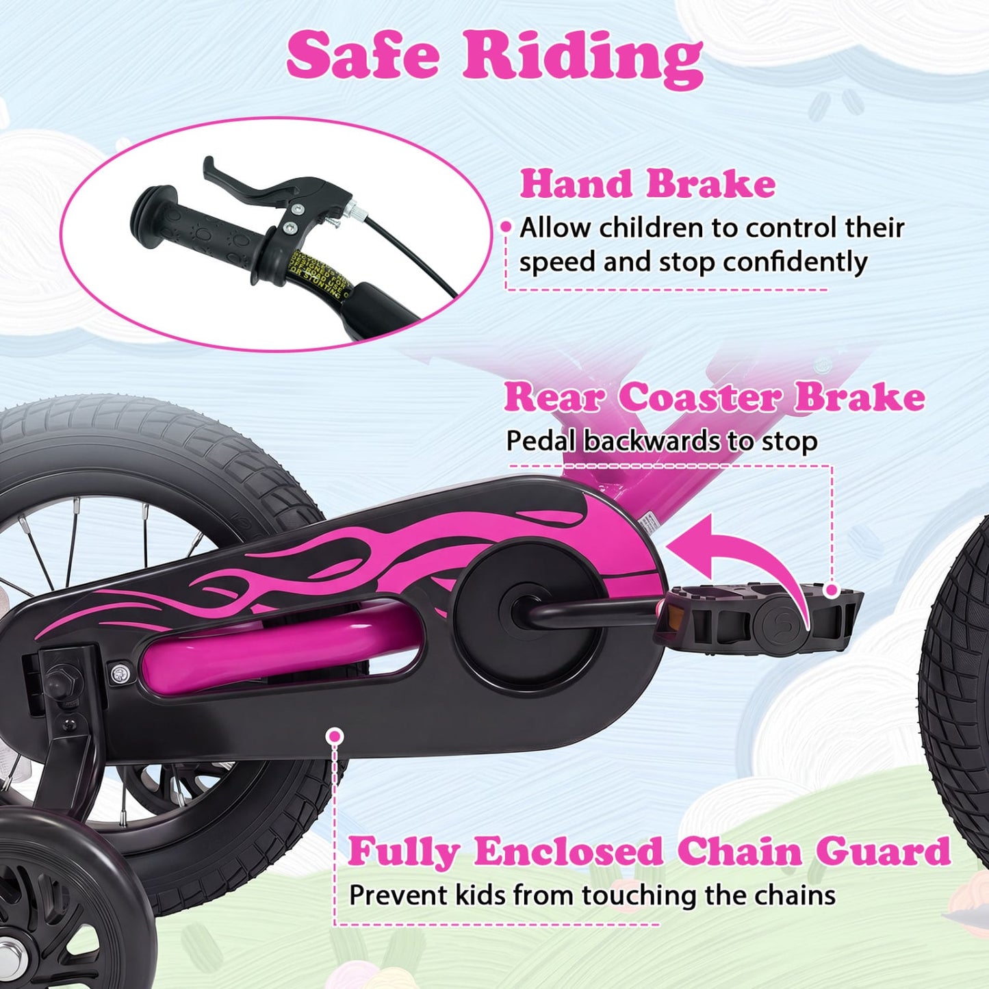 12 Inch Kids Bike Motorcycle-Style for Ages 3-4, Pink Kids Bike at Gallery Canada