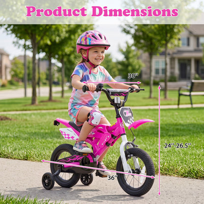 12 Inch Kids Bike Motorcycle-Style for Ages 3-4, Pink Kids Bike at Gallery Canada